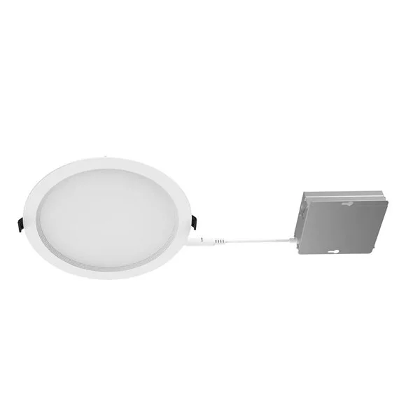 120/277V 8in Baffle Round Slim Panel Light, 1900LM 30K, 90 Cri, 0-10V, UL Es JA8 - view 2
