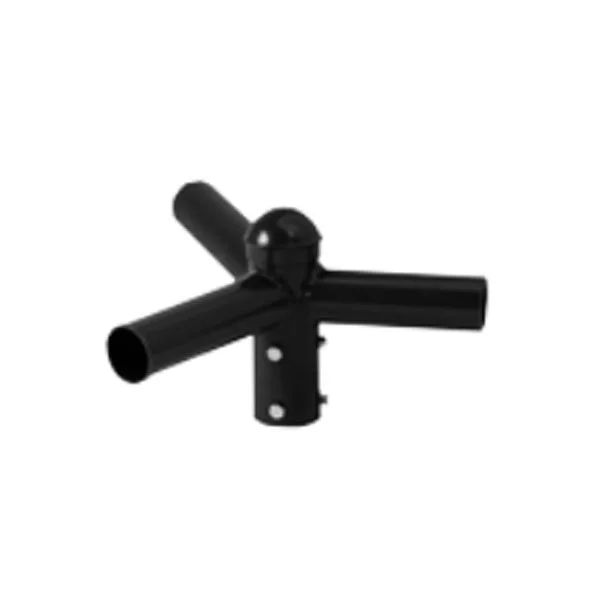 120° Bullhorn Round Pole Tenon Adapter, 3 Fixture