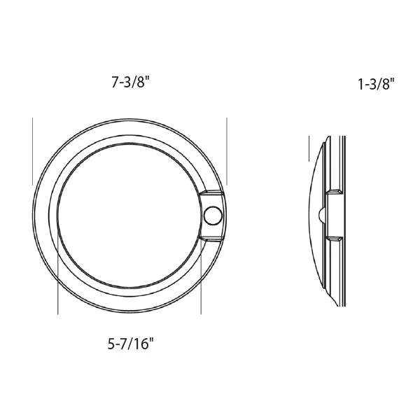120V, 6” Low-Profile Closet Light with PIR Motion Sensor, White, Sensor, 90 CRI, 3000K - view 2