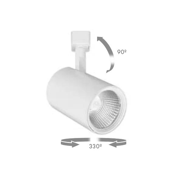 120V LED Track Luminaire, Spot Track Luminaire, 3 ¼", Multiple Beam Angles