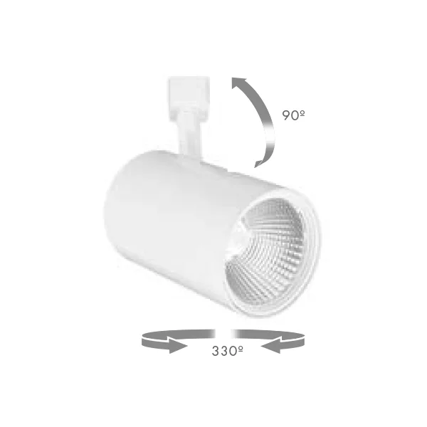 120V LED Track Luminaire, Spot Track Luminaire, Adjustable Head