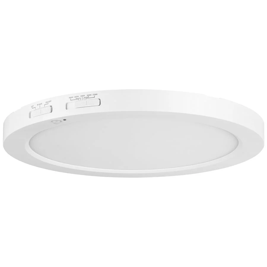 12" Round Mini Panel Motion Sensor Light Fixture, 18W, 1400 Lumens, 2700K/3000K/3500K/4000K/5000K, 90 CRI, Dimmable, ...