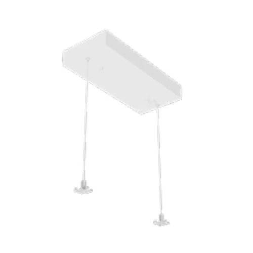 12Ft. Adjustable Rectangular Canopy with Two Aircraft Cable for Linear Fixture up to 6Ft. Long