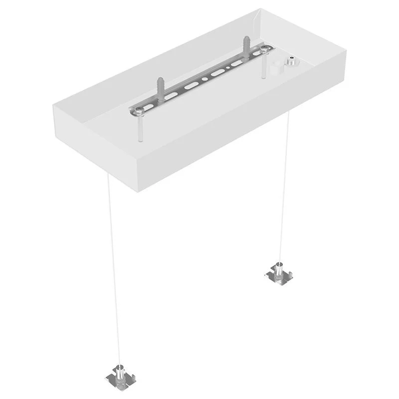 12Ft. Adjustable Rectangular Canopy with Two Aircraft Cable for Linear Fixture up to 6Ft. Long - view 2