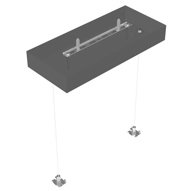 12Ft. Adjustable Rectangular Canopy with Two Aircraft Cable for Linear Fixture up to 6Ft. Long - view 3