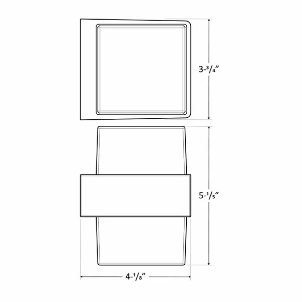 12V 3W+3W Mini Square Wall Sconce MCT 30/40/50K - view 5