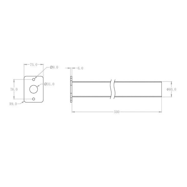 12Â¾" Wall Mounting Arm for STL2 Series - view 2