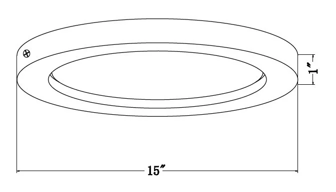 11-Inch Flat Lens LED Ceiling/Wall Mount, Brushed Nickel - view 2