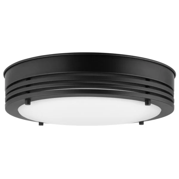 13-Inch LED Decorative Band Trim Flush Mount Light Fixture, 20 Watts, Black, CCT Selectable 30K/40K/50K, Dimmable