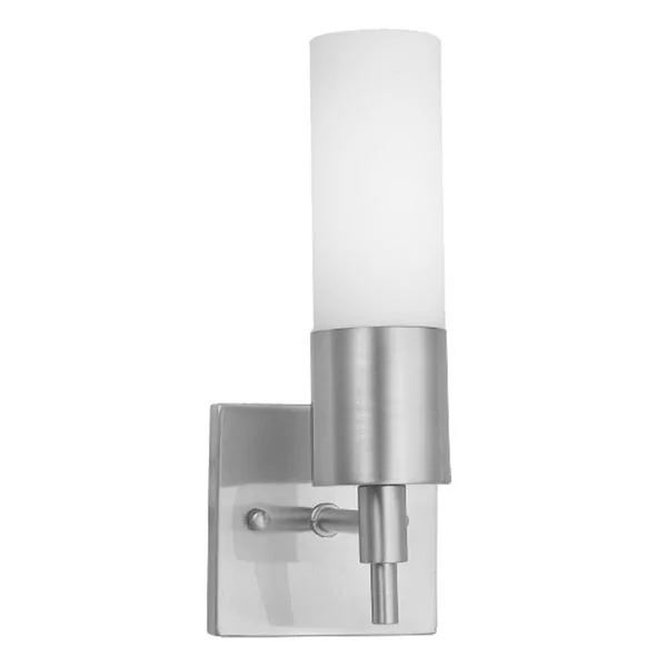 13 W GU24 CFL Bulb Vanity Light, Satin Nickel