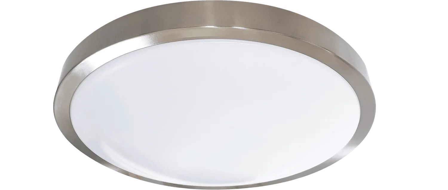 12-Inch LED Flush Mount, 15.1W, 3000K, 982lm, Brushed Nickel