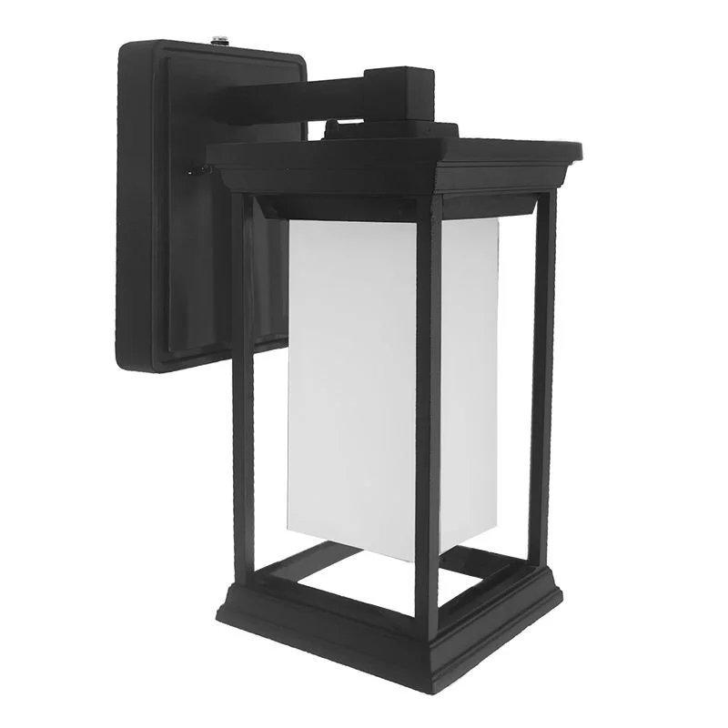 14in N1 LED Outdoor Lantern Wall Sconce 20W 30/40/50K Frosted Lens Orb Photocell