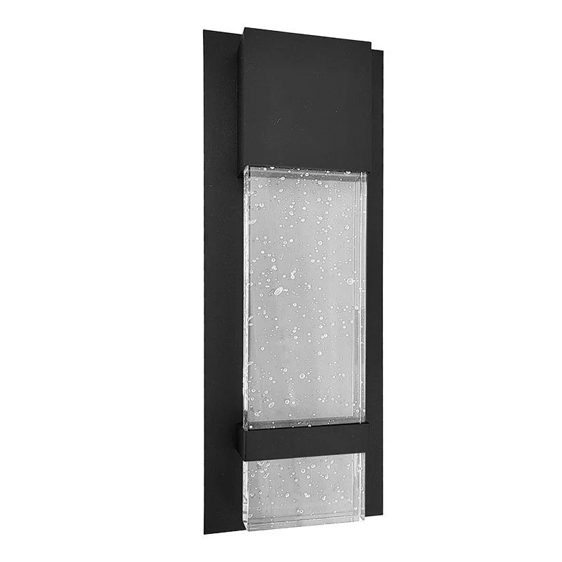 14in Seeded Glass Outdoor Wall Light 15W 3CCT 120-277V Dual Dim