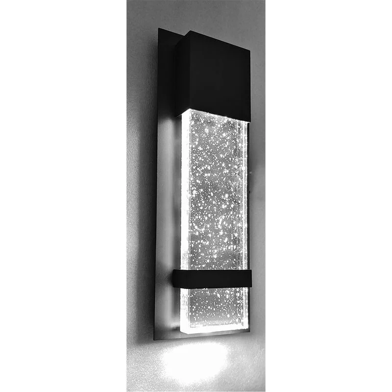 14in Seeded Glass Outdoor Wall Light 15W 3CCT 120-277V Dual Dim - view 2