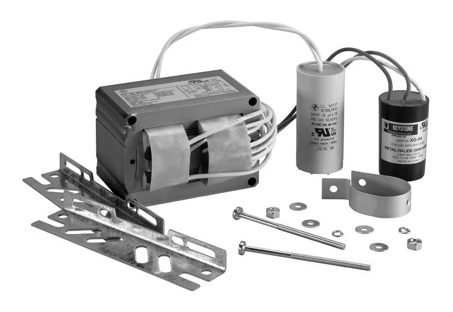 150W Metal Halide HID Ballast Replacement Kit: 120 / 208 / 240 / 277V Quad Tap; includes Cap, Ignitor, Mounting bracket