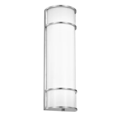 15W Wall Sconce, 900lm, 120V, 3000K|3500K|4000K, Satin Nickel Acrylic Shade