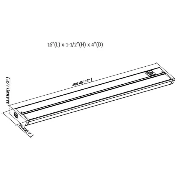 16 Inch 6.5 W LED Undercabinet - CCT Adjustable - view 2