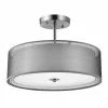 17-Inch 24 W Ceiling and Pendant Fixture, Acrylic/Linen Shade - view 2