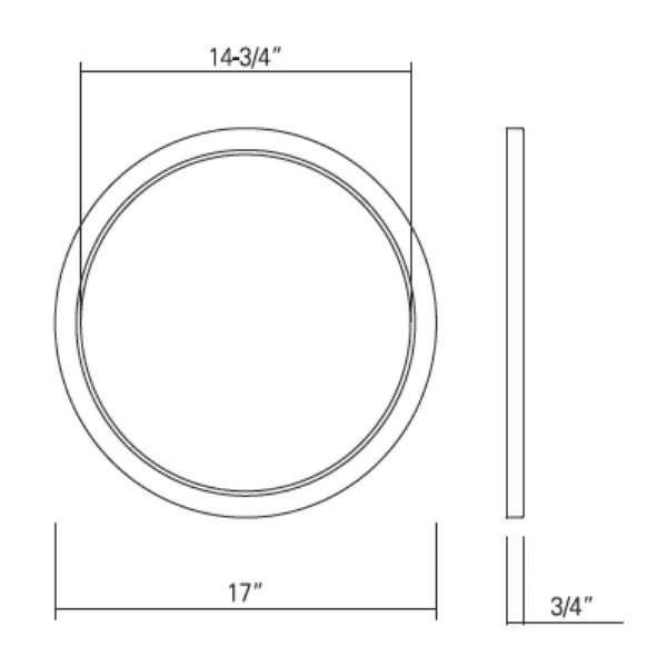 17-Inch 30 W LED Round Slim Surface Light - CCT Adjustable - view 2
