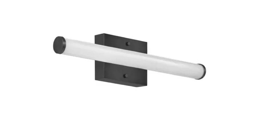 18-Inch LED Round Linear Vanity Light, Matte Black - view 2