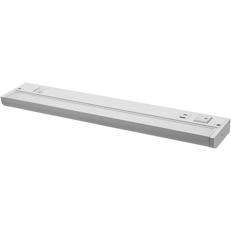 18 Inch UCR Series Undercabinet with Receptacles and USB Ports, White