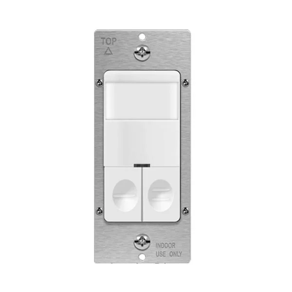 180° PIR Occupancy/Vacancy Motion Sensor Wall Switch with Dual Relay