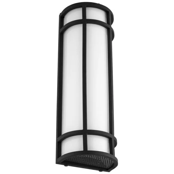 18" Wall Sconce, 20W, CCT Selectable, Black, Acrylic