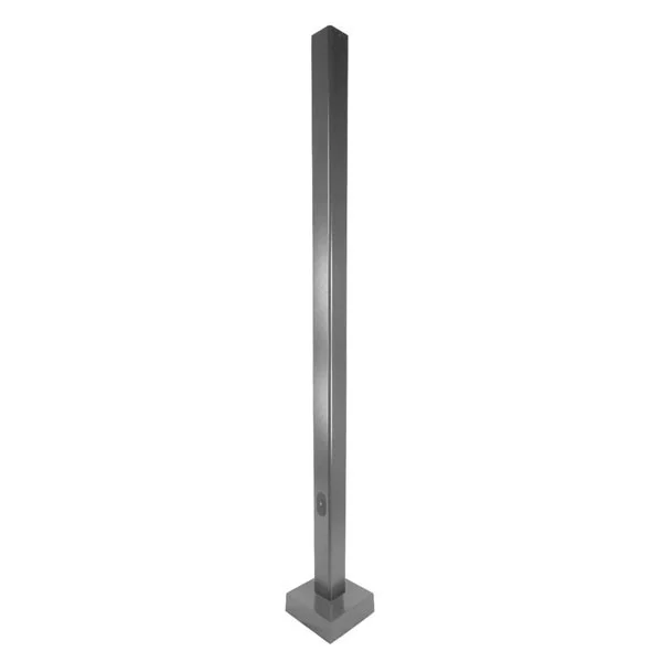 14Ft. Square Steel Light Pole, 4" Wide, 11 Gauge