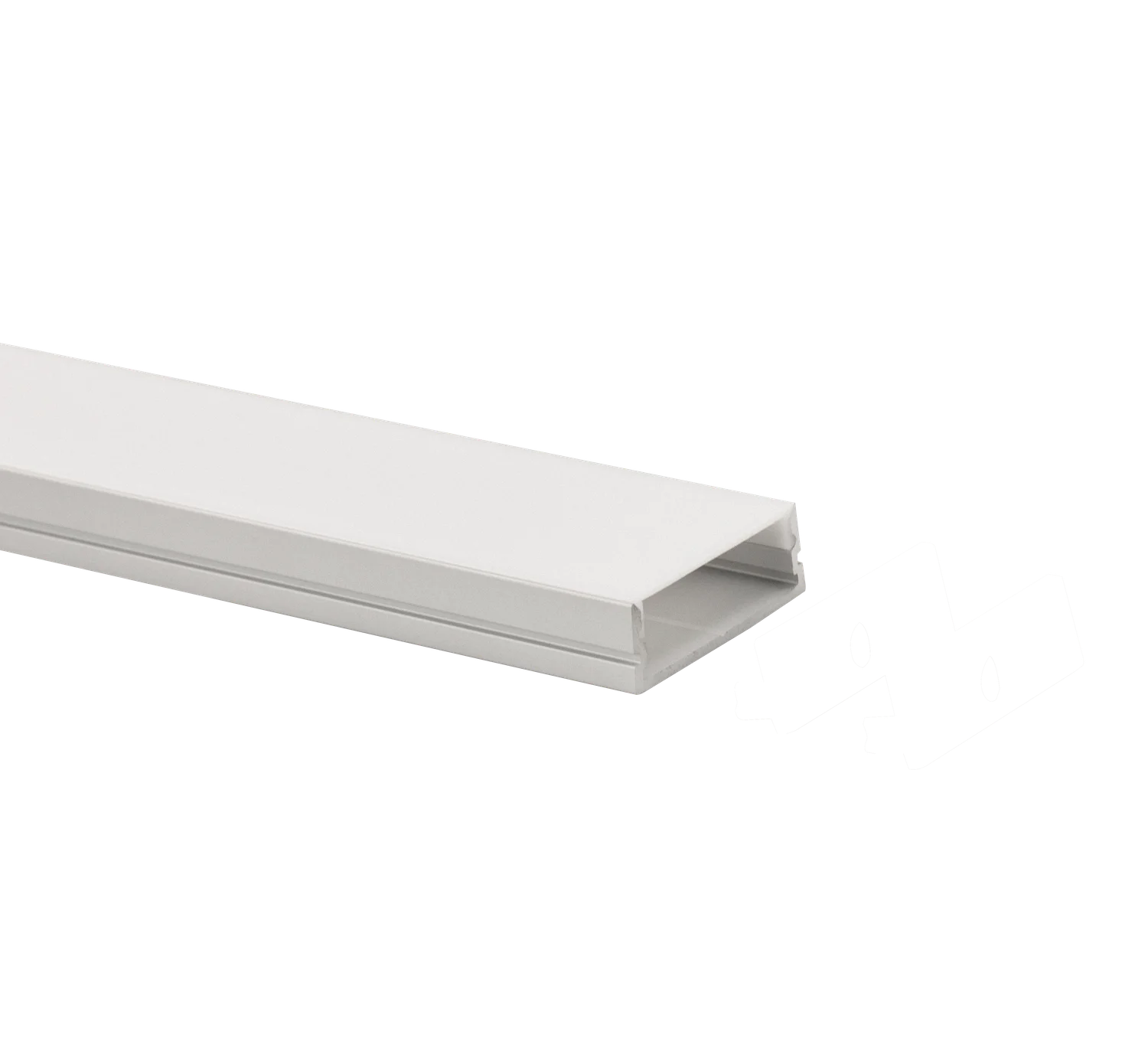 1" Aluminum Surface Mount Channel - 96" - view 2