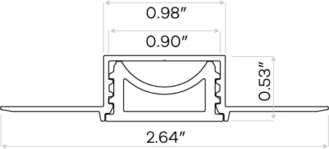 Goodlite 1" Flexible Trimless Channel - 96" - view 2