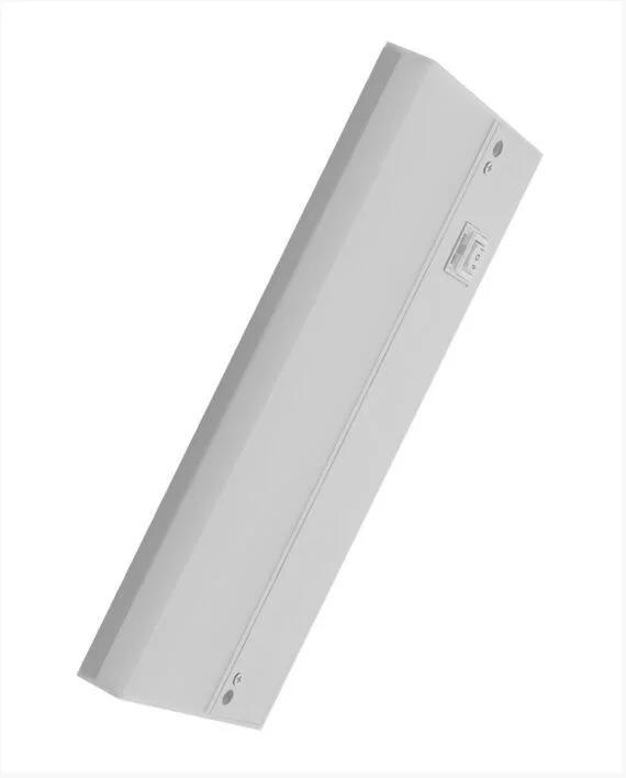 1" LED Under-Cabinet Task Light, 12", 6W, 2700K|3000K|3500K|4000K|5000K, 420 lm, Dimmable, White Finish, Hardwire/Plu...