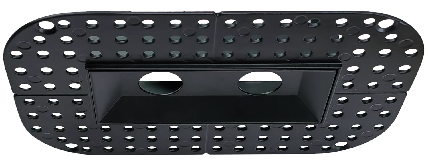 1" Ultra Narrow 2 Head Trimless Multiple Kit Black Finish - view 2