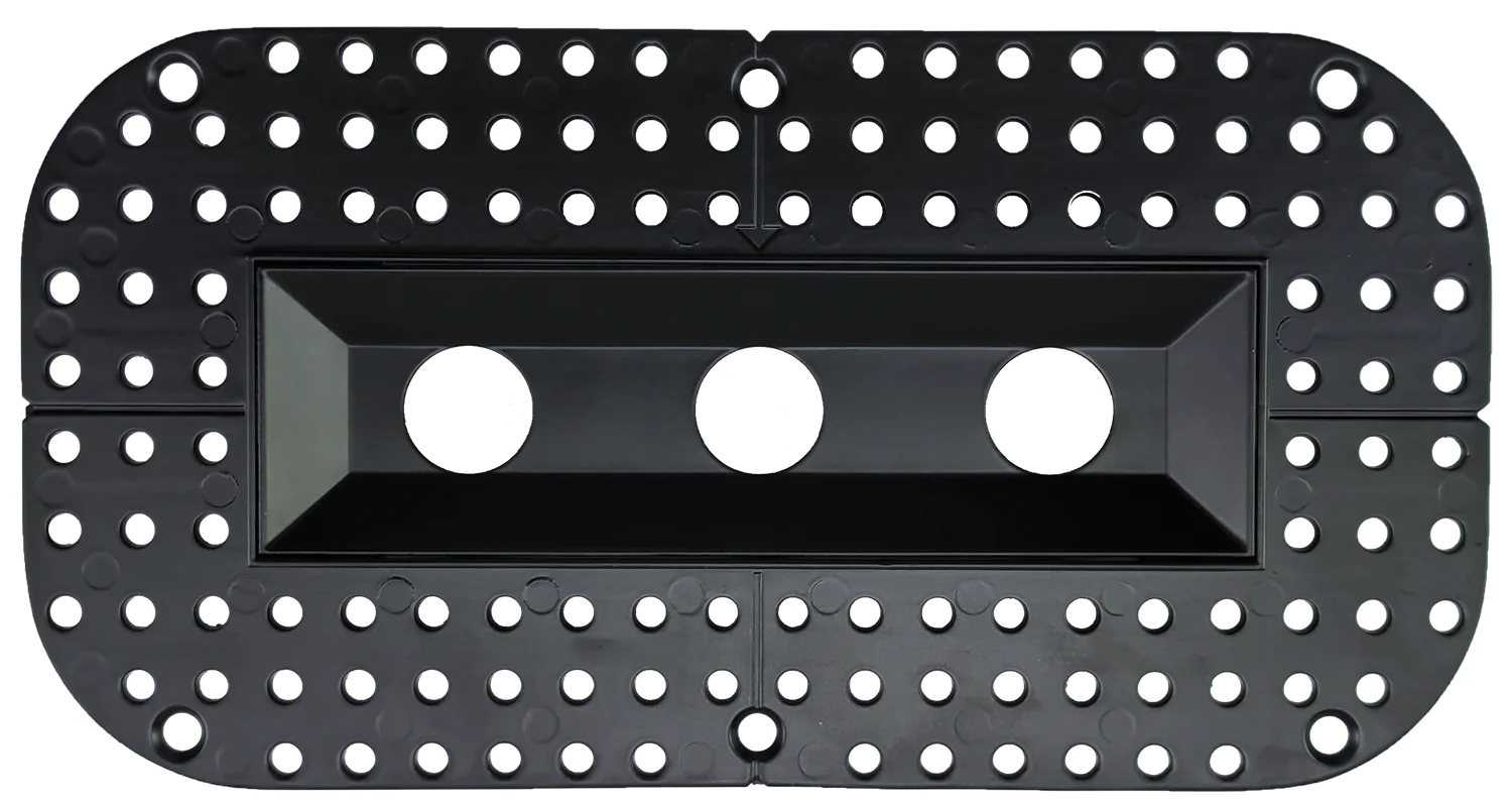 1" Ultra Narrow 3 Head Trimless Multiple Kit Black Finish