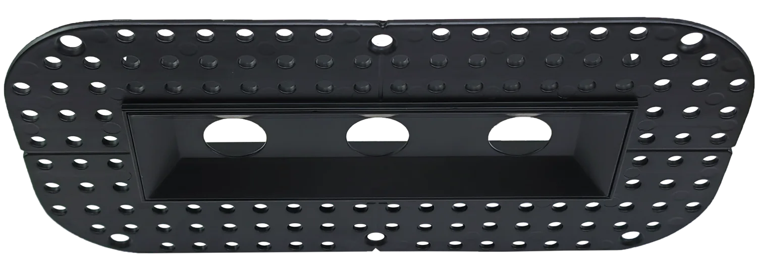 1" Ultra Narrow 3 Head Trimless Multiple Kit Black Finish - view 2