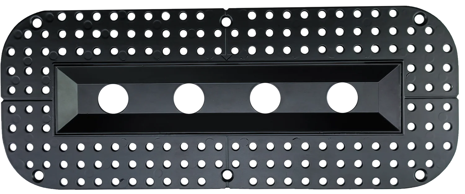 1" Ultra Narrow 4 Head Trimless Multiple Kit Black Finish