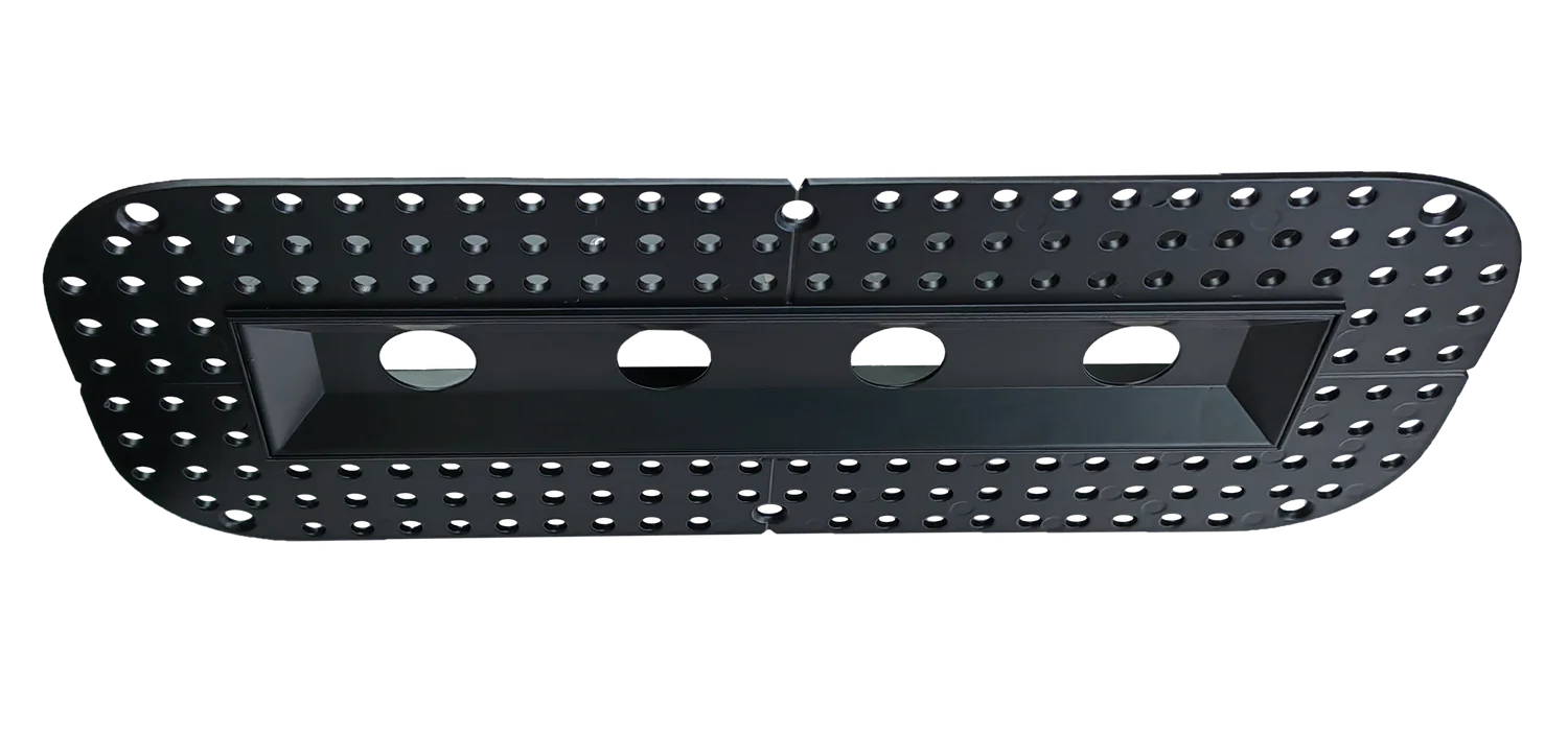 1" Ultra Narrow 4 Head Trimless Multiple Kit Black Finish - view 2