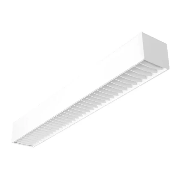 1Ft. 10 W Superior Architectural Light, Multi Color Temperature with White Louver Lens