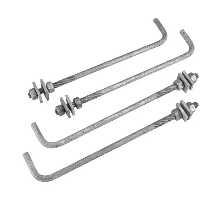 1in x 36in Anchor Bolts and Custom Anchor Bolt Template. Set of 4. (For 30 ft poles)