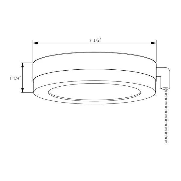 1RP69 Series LED Ceiling Fan Light Kit, Brushed Pewter - view 2