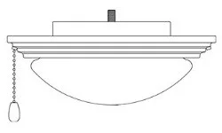 1RP84LED Ceiling Fan LED Light Kit, 17W, 950 Lumens, 3000K, 90 CRI, 120V, Dimmable, Frosted Glass Le...