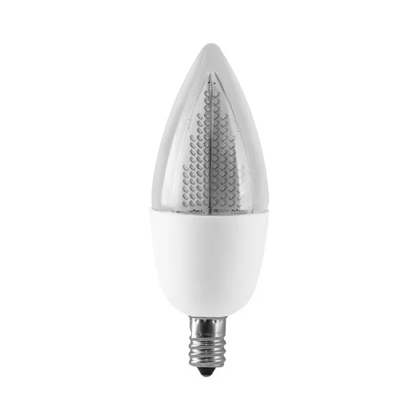 1W 1800K CA9.5 LED Flame Bulb, White Base