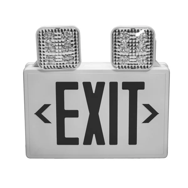 1W per Head LED Exit and Emergency Combo Red Letter