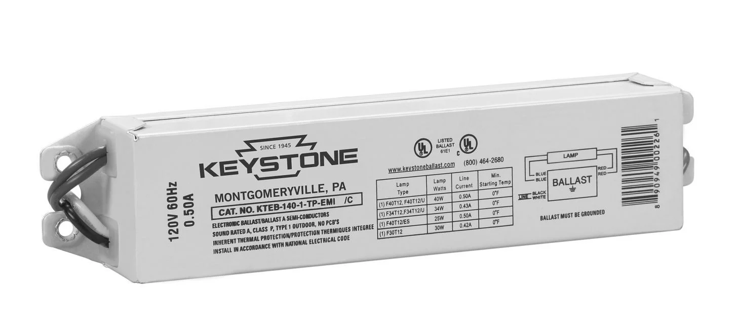 Keystone Technologies 1x F40T12, 120V, NPF, Electronic