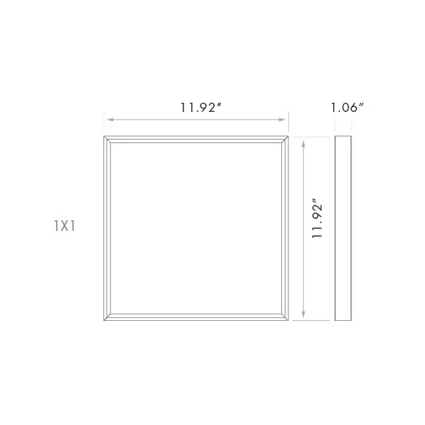 1x1 LED Surface Mount Slim Panel, Wattage Selectable, CCT Selectable - view 2