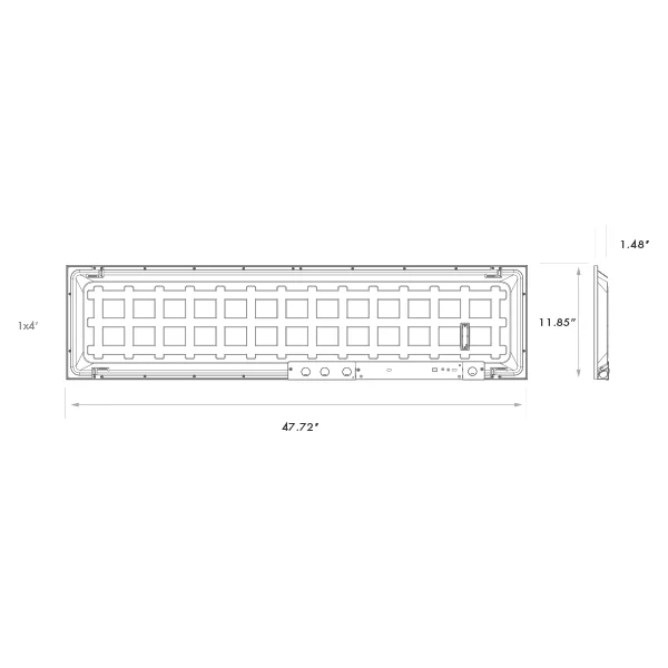 1x4' LED Lay In Backlit Flat Panel, Wattage Selectable, 3 Options, 5CCT - view 2