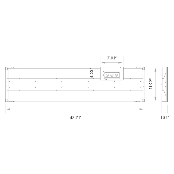 1x4 LED Troffer, Selectable CCT, Selectable Wattage - view 2