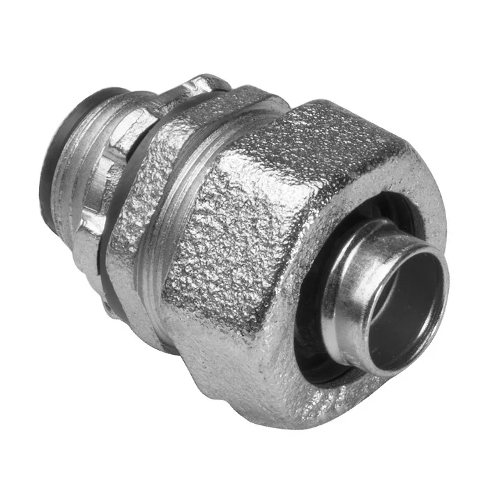 2-1/2" Liquidtight Connector, Malleable Iron, NPT Thread, Insulated Throat