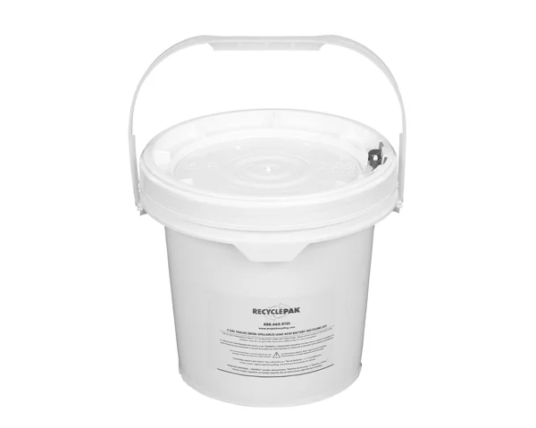 2 Gallon Sealed (Non-Spillable) Lead Acid Battery Recycling Pail, 8/Case