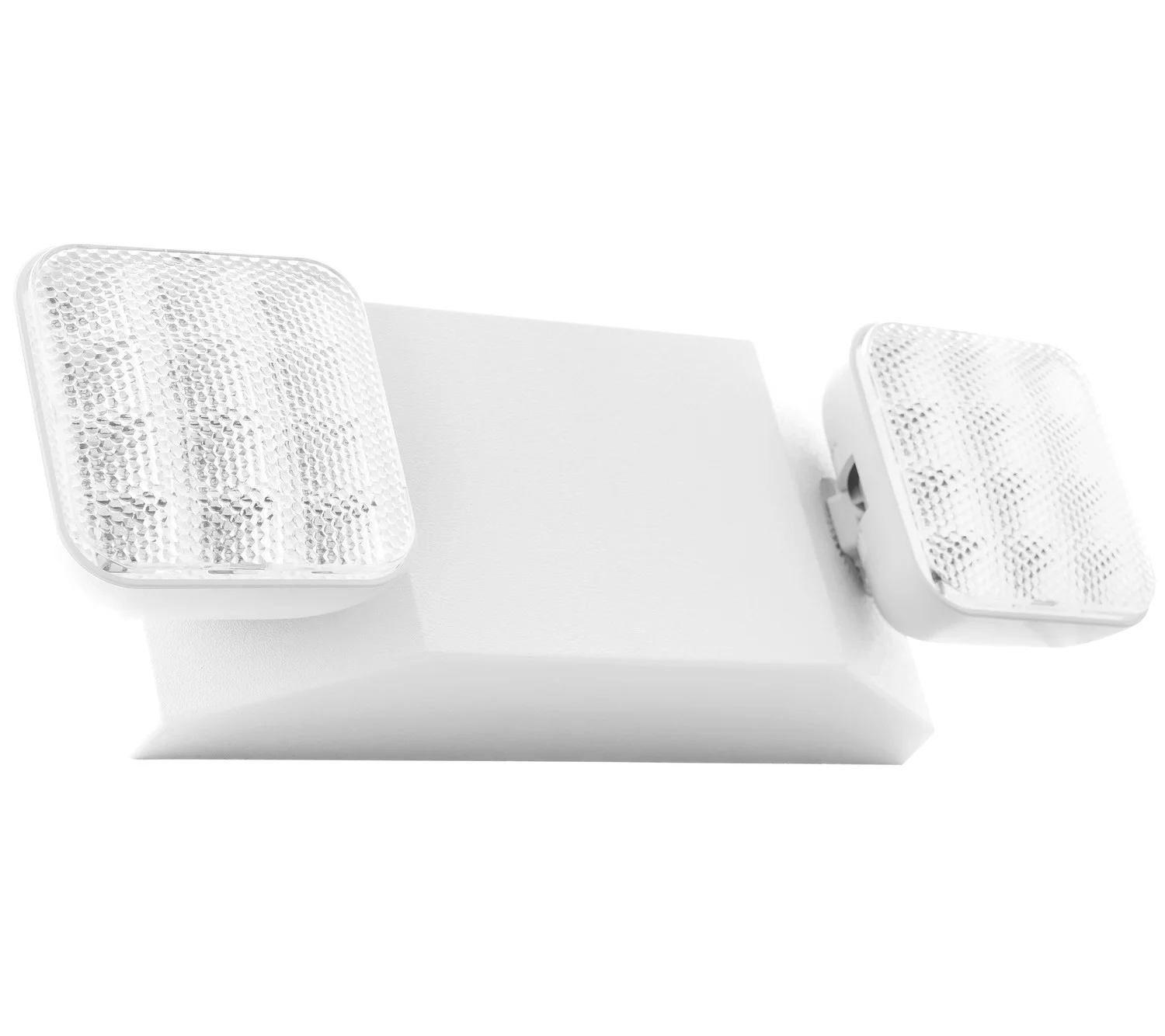 2-Head LED 1W Emergency Light, Dual 120-277V, Ni-Cad Battery, White Housing - view 2