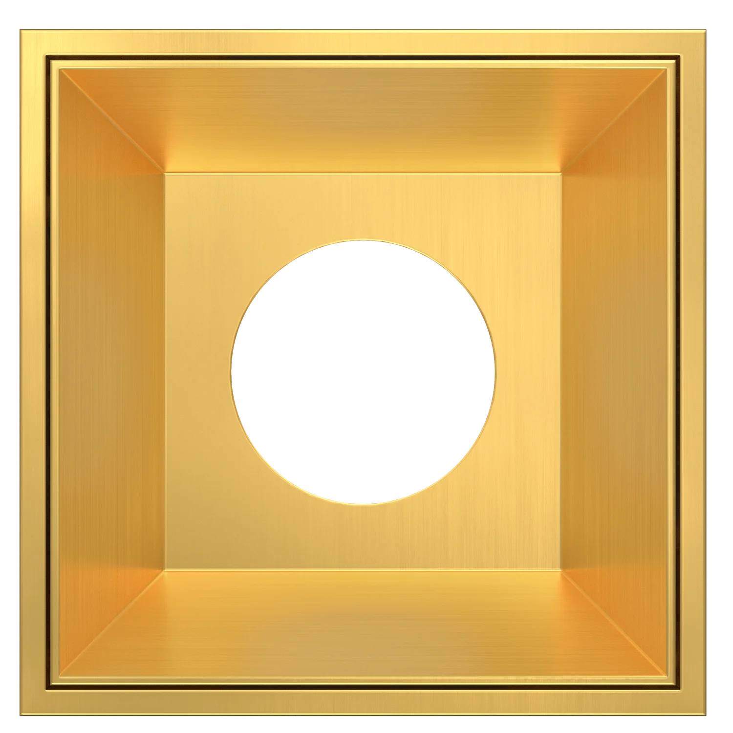 2 Inch Brushed Brass Square Millwork Trimless Kit